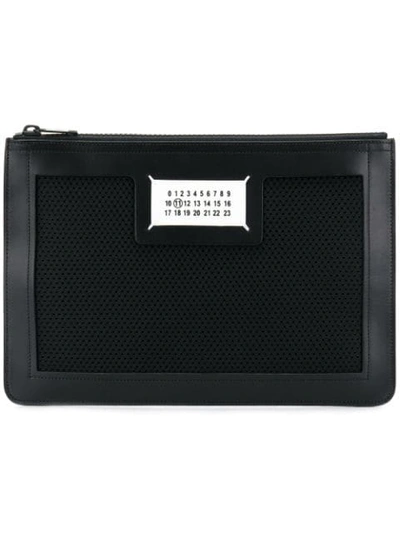 Maison Margiela Perforated Clutch In Black
