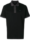 Prada Poloshirt Mit Kontrastborte - Schwarz In Black