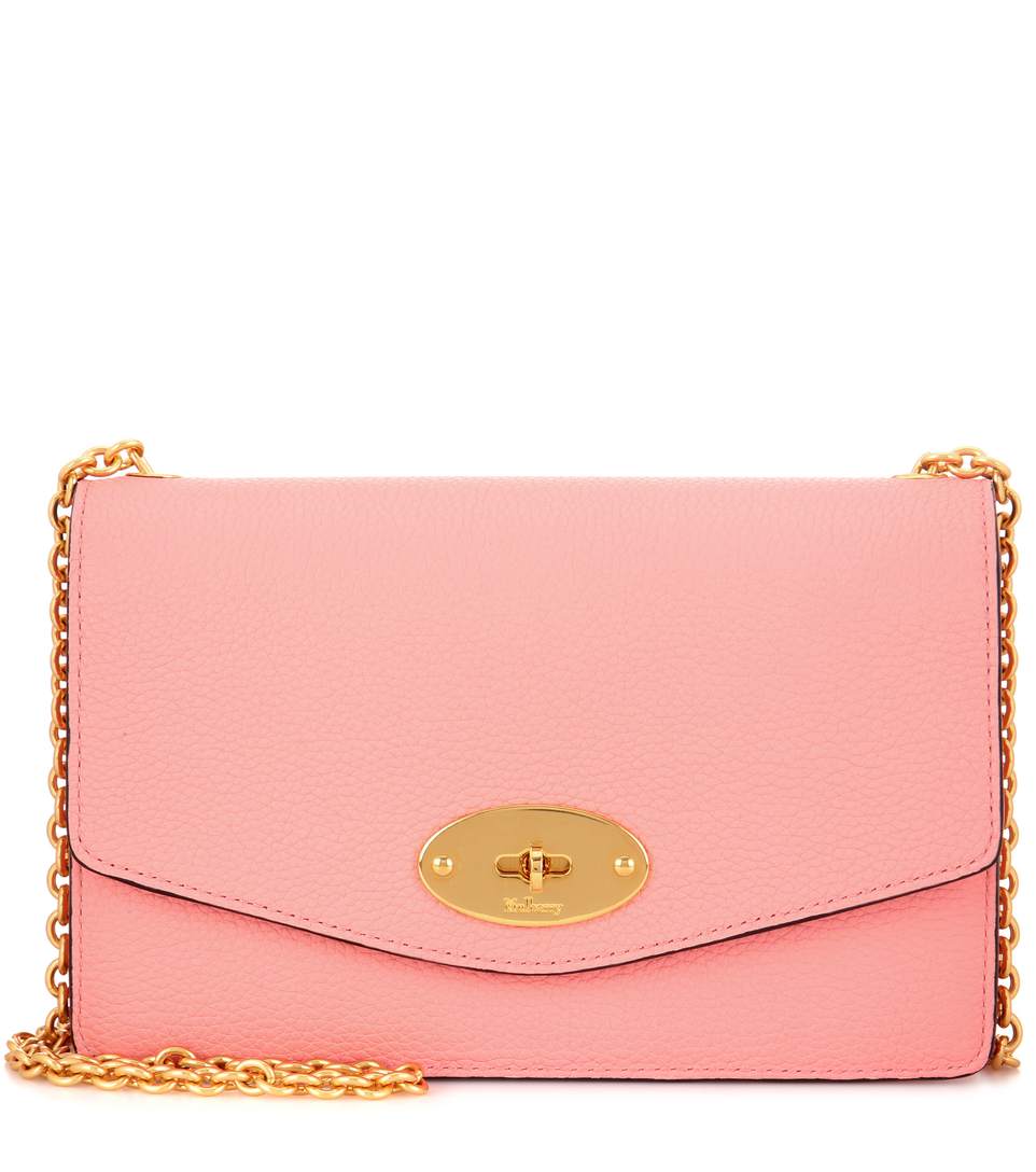 Mulberry 'small Darley' Grainy Leather Chain Bag In Macarooe Piek