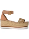See By Chloé Wedge Sandals In Brown