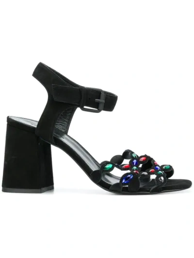Sonia Rykiel Strass Sandals In Black