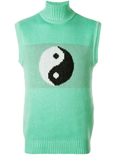 Anton Belinskiy Ying Yang Knitted Vest In Green