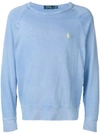 Ralph Lauren Embroidered Logo Sweatshirt In Blue