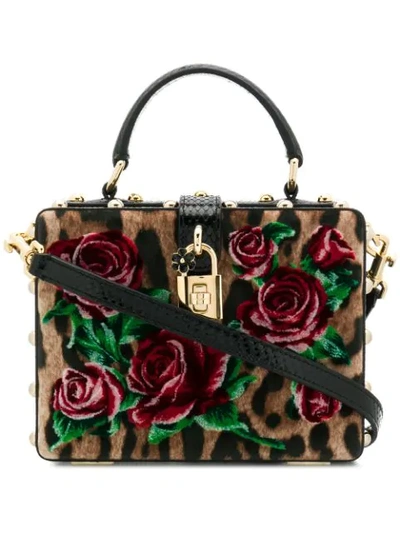 Dolce & Gabbana Rose Box Tote In Neutrals