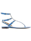 Valentino Garavani Rockstud Sandals In Blue