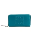 Givenchy 4g Zipped Wallet In Blue
