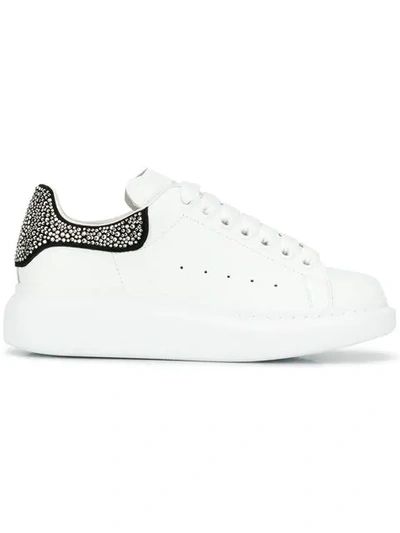 Alexander Mcqueen Embellished Oversized Sole Sneakers In White