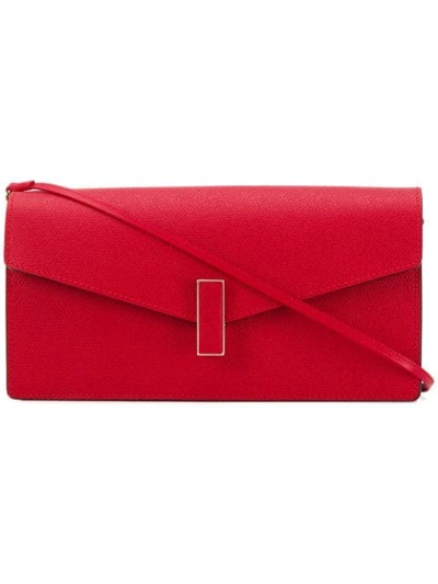 Valextra Envelope Clutch Bag In Red