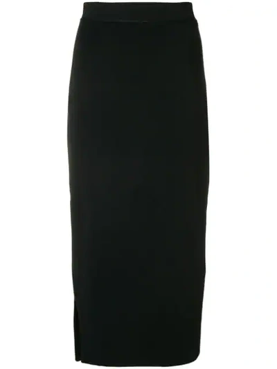 Victoria Beckham Asymmetric Pencil Skirt In Black