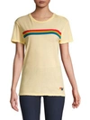 Aviator Nation Sunset Rainbow Tee In Vintage White