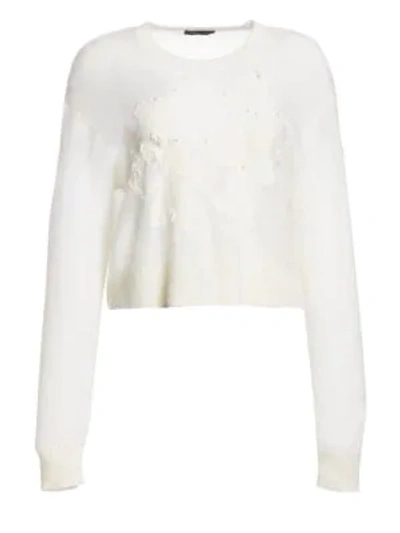 Rag & Bone Milton Pieced Long-sleeve Sweater In White