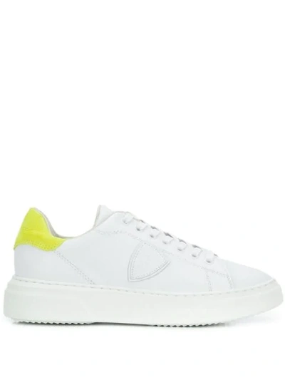 Philippe Model Low Top Trainers In White