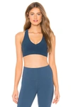 Alo Yoga Alo Base Bra In Blue. In Eclipse