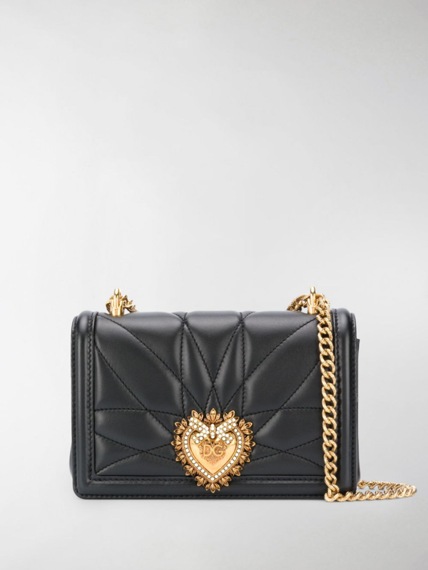 Dolce & Gabbana Devotion Crossbody Mini Bag In Black ModeSens