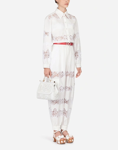 Dolce & Gabbana Jumpsuit In Cotton In White
