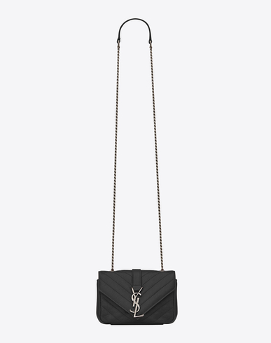 Saint Laurent Monogram Baby Chain Crossbody Bag, Black | ModeSens