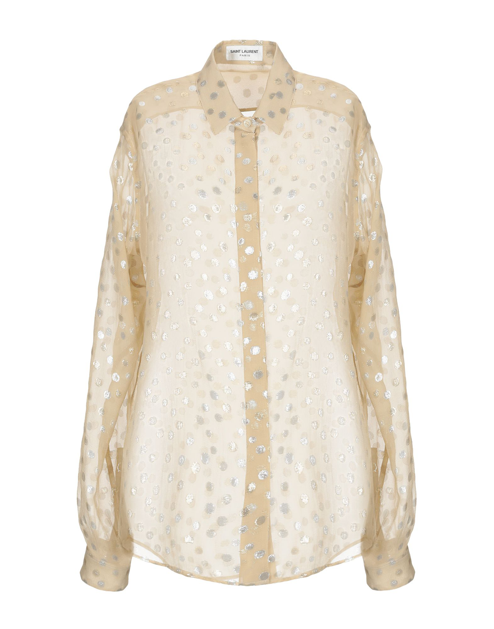 Saint Laurent Patterned Shirts & Blouses In Sand | ModeSens