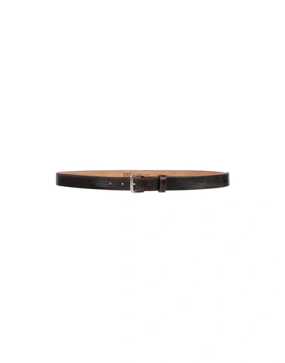 Htc Leather Belt In Dark Brown