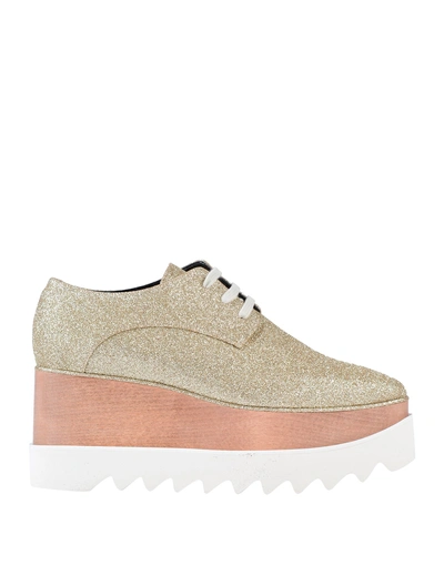 Stella Mccartney Lace-up Shoes In Gold