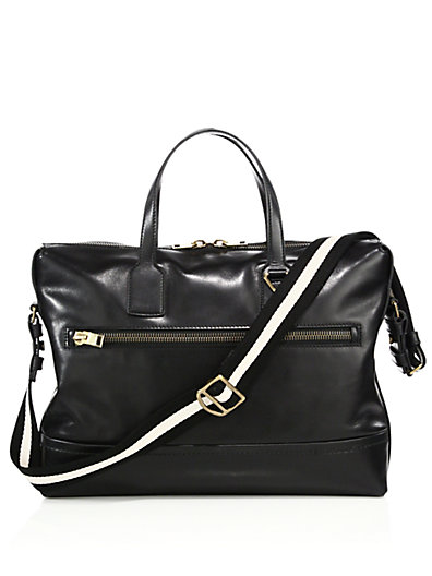 Bally Novo Leather Business Bag In Black | ModeSens