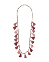 Kenneth Jay Lane Necklace In Maroon
