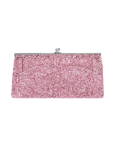 Victoria Beckham Glittered Leather Clutch In Pink