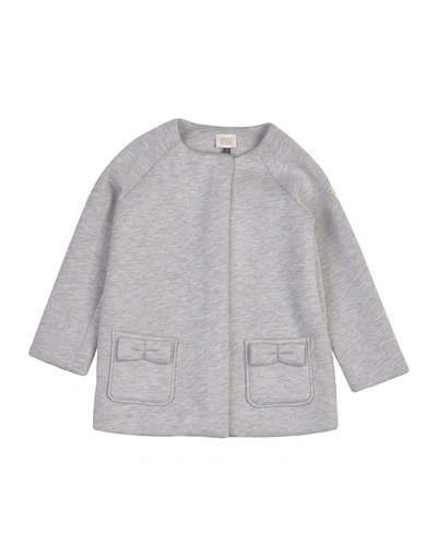 Armani Junior Coats In Grey