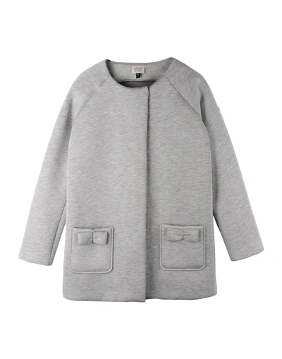 Armani Junior Coats In Light Grey