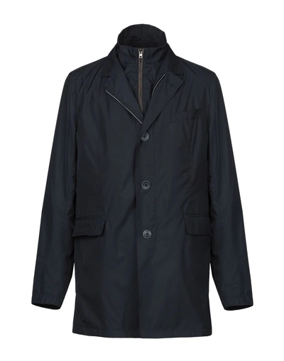 Herno Overcoats In Dark Blue