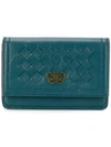 Bottega Veneta Woven Logo Wallet In 4508 Brightond