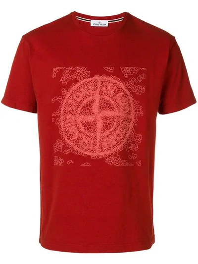 Stone Island Logo T In Red
