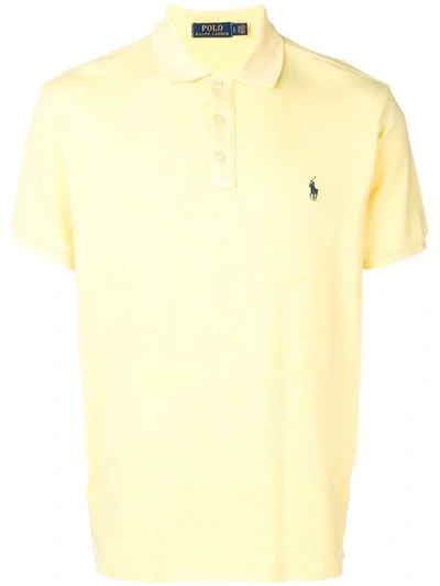 Ralph Lauren Embroidered Logo Polo Shirt In Yellow