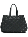 Valentino Garavani Rockstud Tote In Black