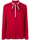 Valentino Pussybow Blouse In Mb3 Red