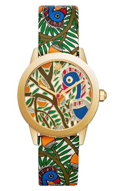 特価!Tory Burch Gigi Multicolor Leather Strap Watch 36mm TORY BURCH - GIGI Watch Gift Set, Red Leather Multi-Colour