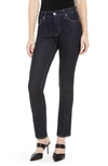 Ag Mari High Waist Slim Straight Leg Jeans In Indigo Spring