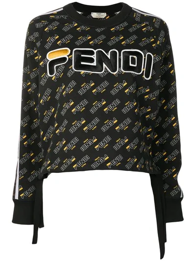 Fendi Classic Logo Sweater In Black
