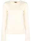 Theory Tiny Long Sleeve T In Neutrals