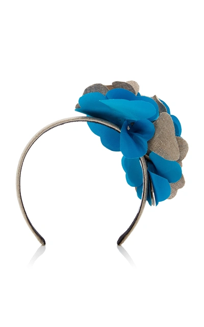 Benoit Missolin Albertine Floral Headband In Orange