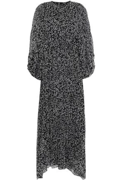 Zimmermann Woman Pleated Printed Silk-georgette Maxi Dress Black