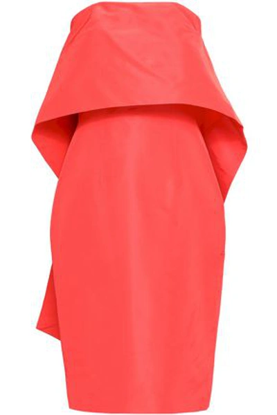 Monique Lhuillier Strapless Layered Silk-taffeta Midi Dress