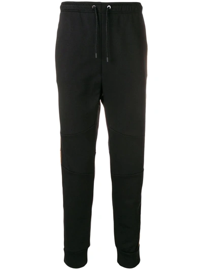 Fendi Ff-logo Tapered Track Trousers In Black