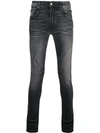 Amiri Washed Effect Skinny Jeans In Grey