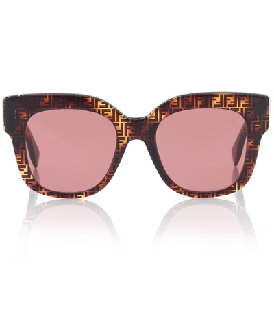 Fendi Women's Ff 0359 Square Logo Sunglasses In Brown