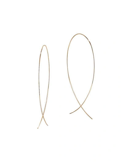 Lana Jewelry 14k Yellow Gold Large Wire Upside Down Hoops