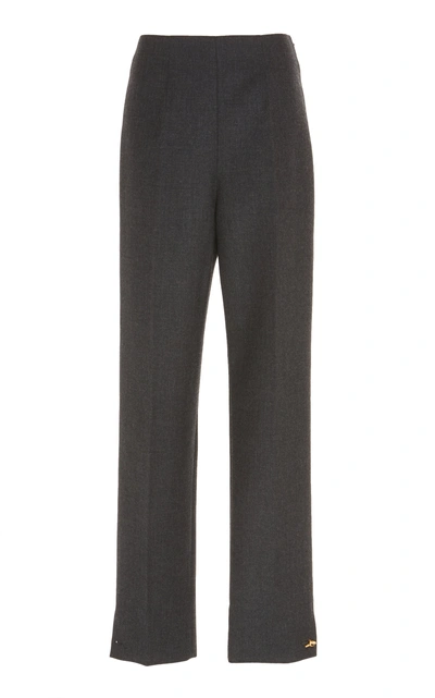 Maison Margiela Wool Straight-leg Pants In Grey