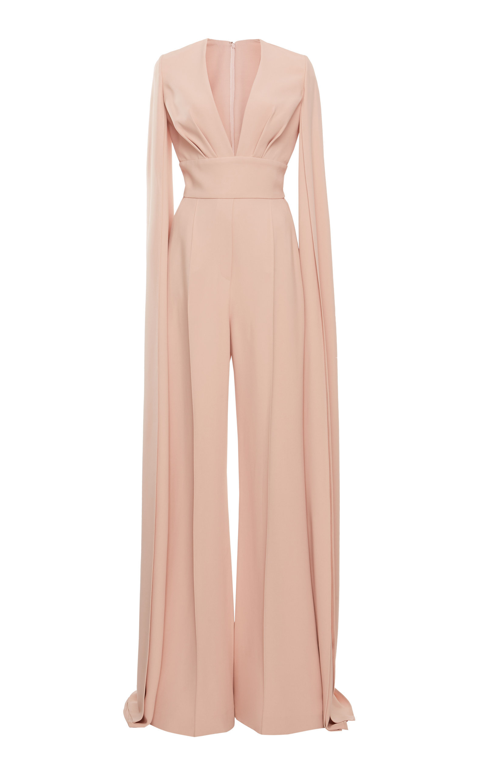 pink jumpsuit with cape