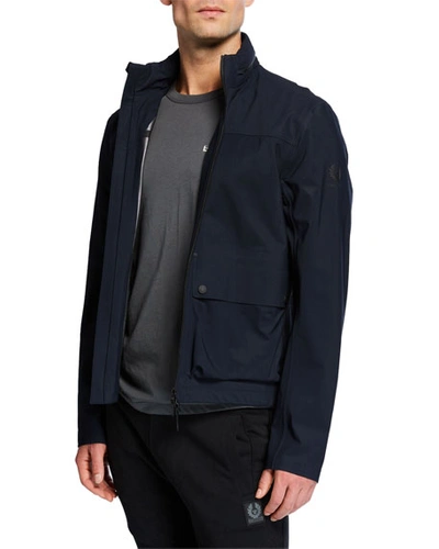 Belstaff Men's Drift Weather-resistant Twill Jacket In Black