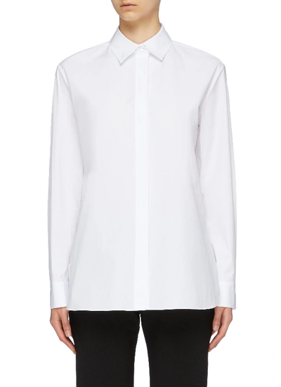 Theory Cotton Menswear Button-down Shirt In White