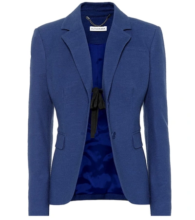 Altuzarra Salerno Stretch Cotton Jacket In Blue